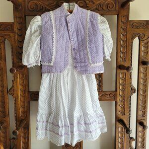 Vintage 1983 Lavender and Purple Dress with Vest